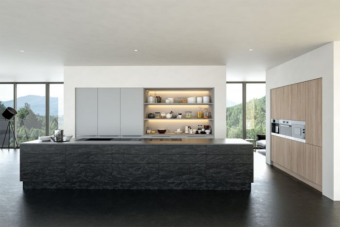 Valore-Evora-Stone-Graphite-Light-Grey-Kitchen-Door